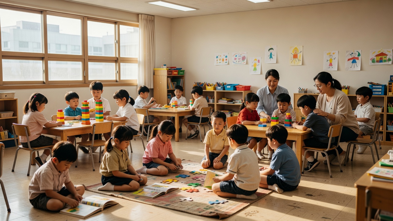 초등방과후 돌봄교실에서 1–2학년 학생들의 일상 모습