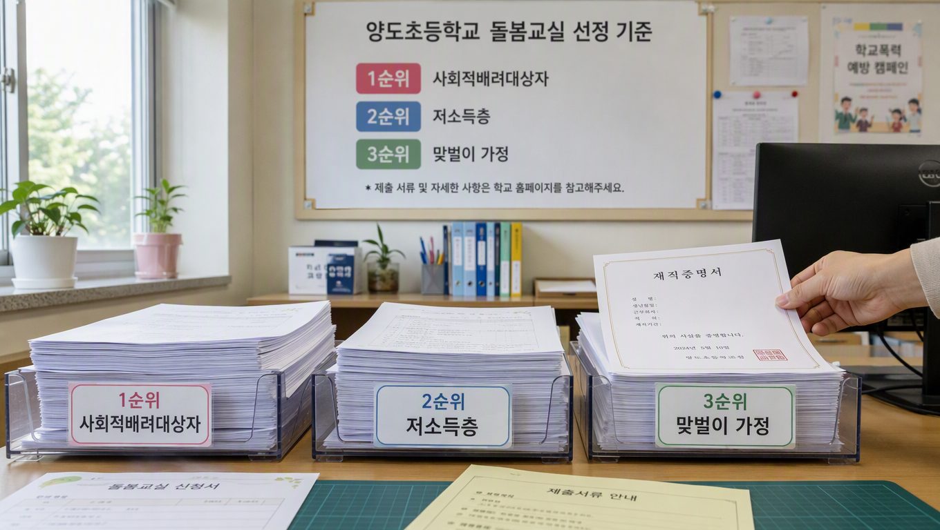 초등학교 돌봄교실 입반 자격은 어떻게 되나요?