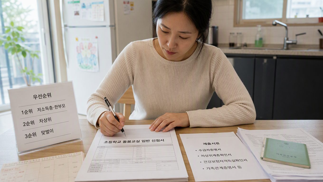 초등학교 돌봄교실 입반 자격은 어떻게 되나요?