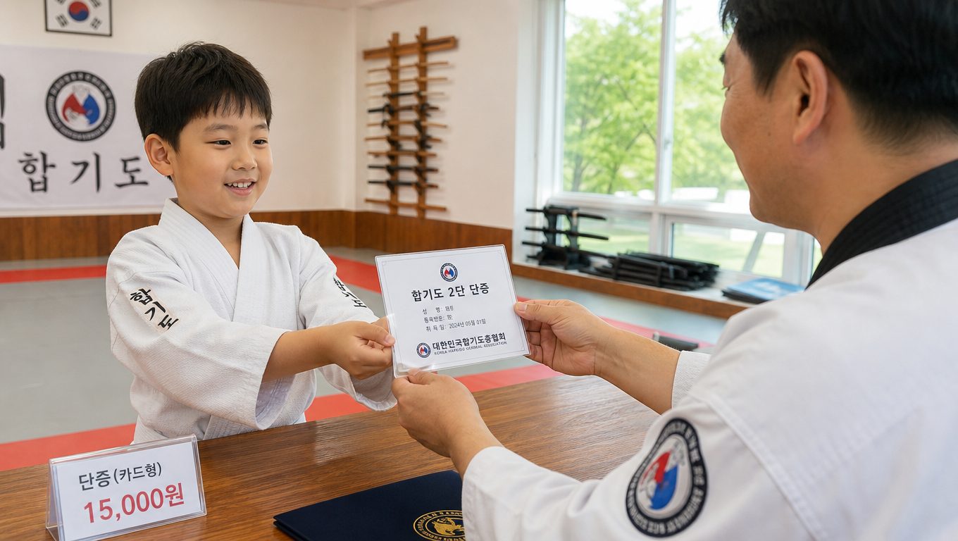 합기도 단증 취득하려면 어떤 조건과 절차가 필요한가요?